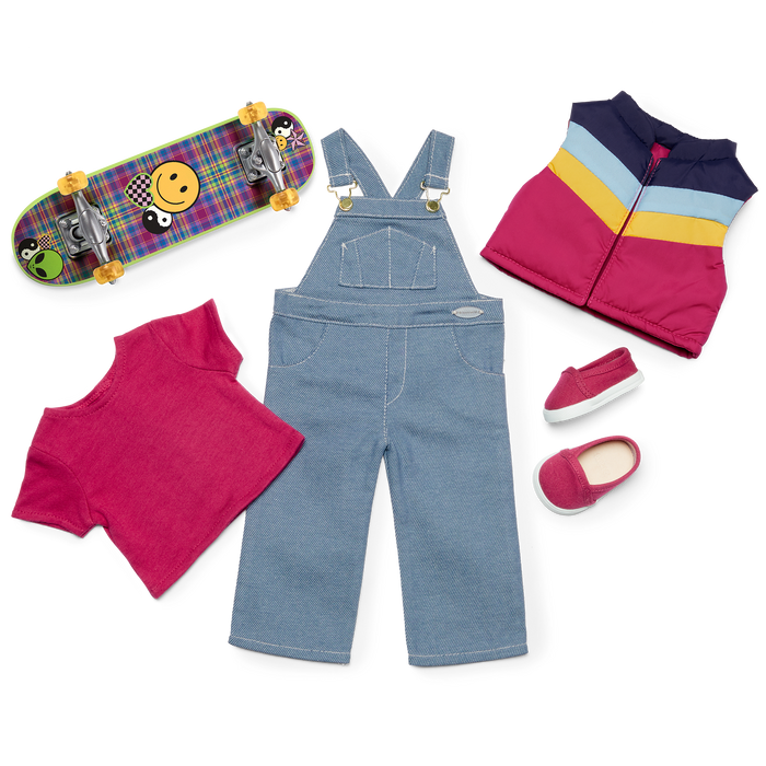 Nicki’s™ Skateboarding Outfit for 18-inch Dolls (Historical Characters) F7