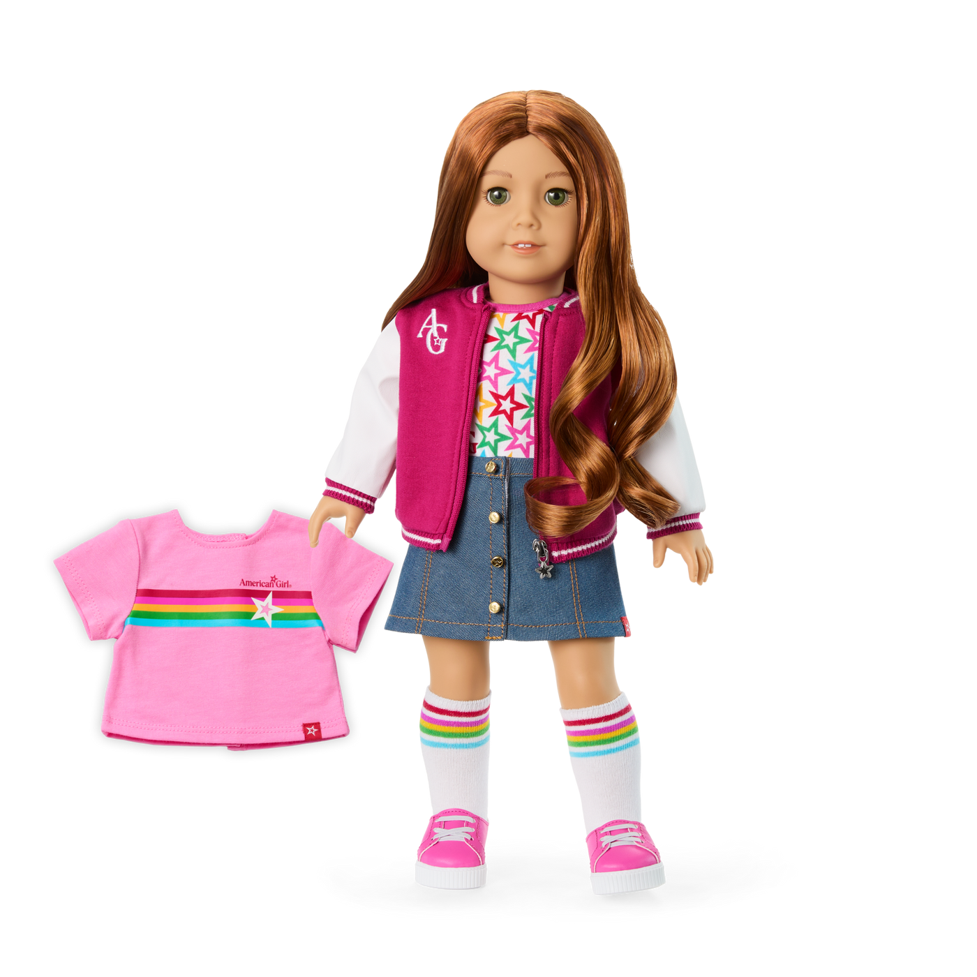 Truly Me™ 18-inch Doll #103 with wavy red hair J3