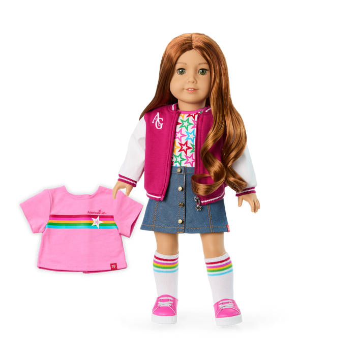 Truly Me™ 18-inch Doll #103 with wavy red hair J3