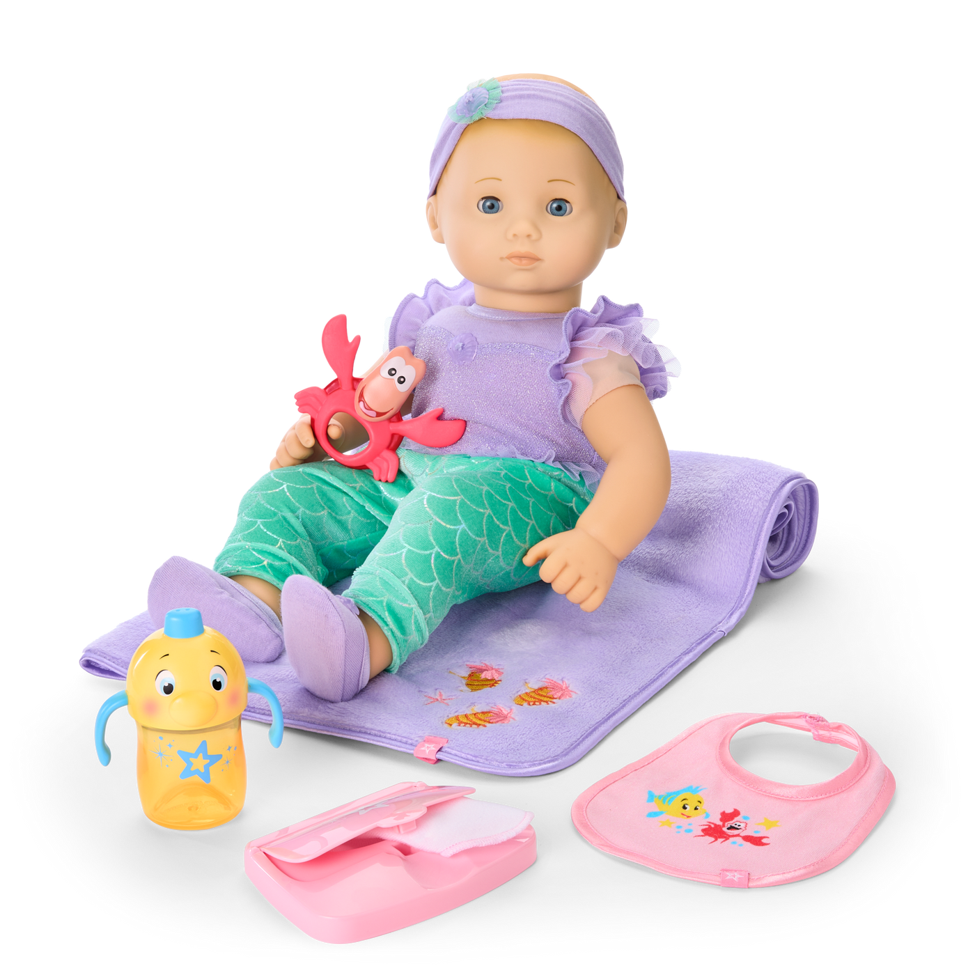 Disney Princess Ariel Cuddle & Care Set with Bitty Baby® Doll by American Girl® K0
