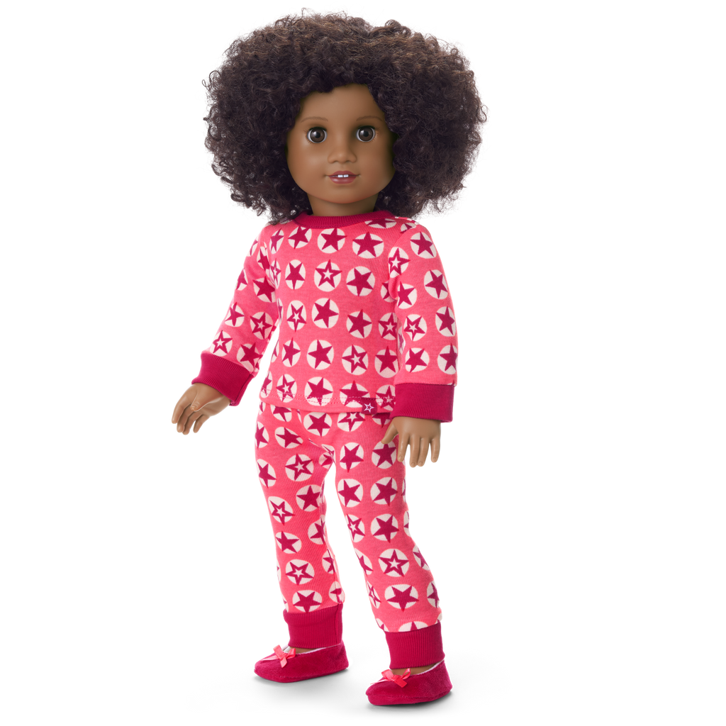 American Girl® x Hanna Andersson Berry Bright Stars Pajamas for 18-inch Dolls X4