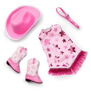 Glam Pink Cowgirl Outfit for 18-inch Dolls E6
