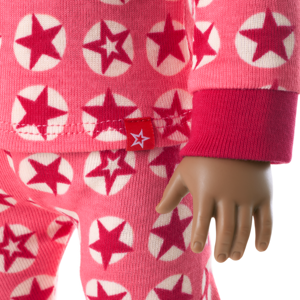 American Girl® x Hanna Andersson Berry Bright Stars Pajamas for 18-inch Dolls X4