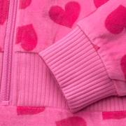 Pink Hearts Hoodie Dress for Girls O5