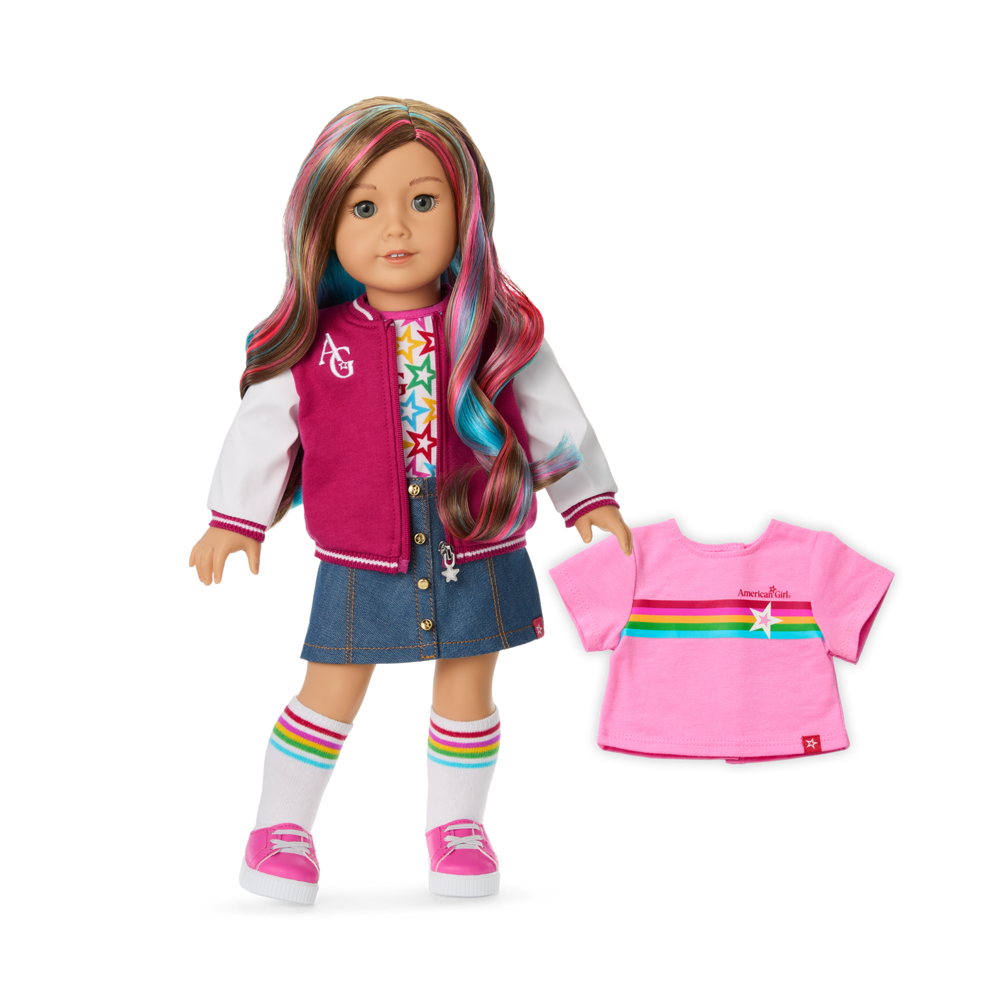 Truly Me™ 18-inch Doll #101 with wavy caramel hair V1