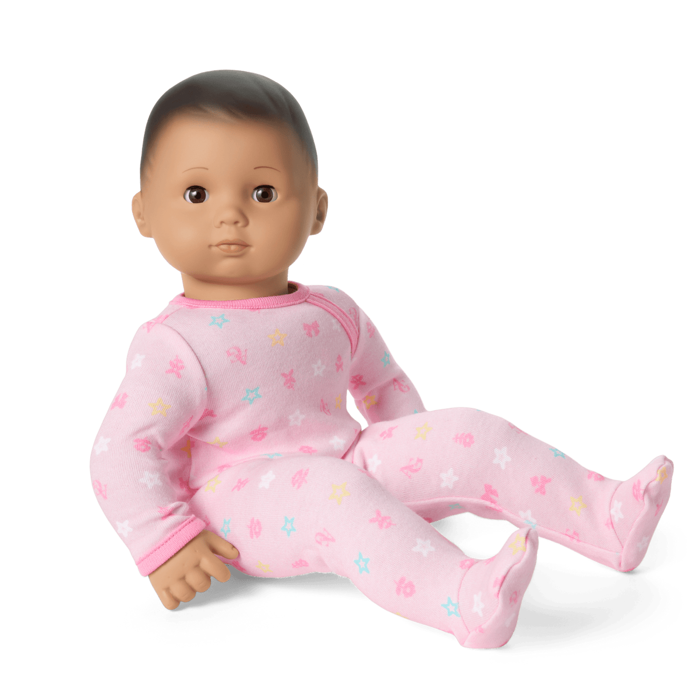 Bitty Baby® Doll #5 with dark-brown hair in Pastel Pink C6