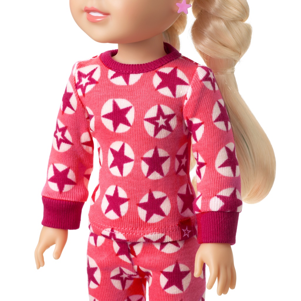 American Girl® x Hanna Andersson Berry Bright Stars Pajamas for 14.5-inch Dolls F3