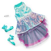 Glam Shimmering Ocean Outfit for 18-inch Dolls D0