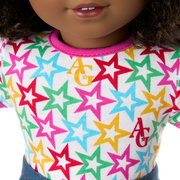 Truly Me™ 18-inch Doll #112 with curly dark-brown hair V6