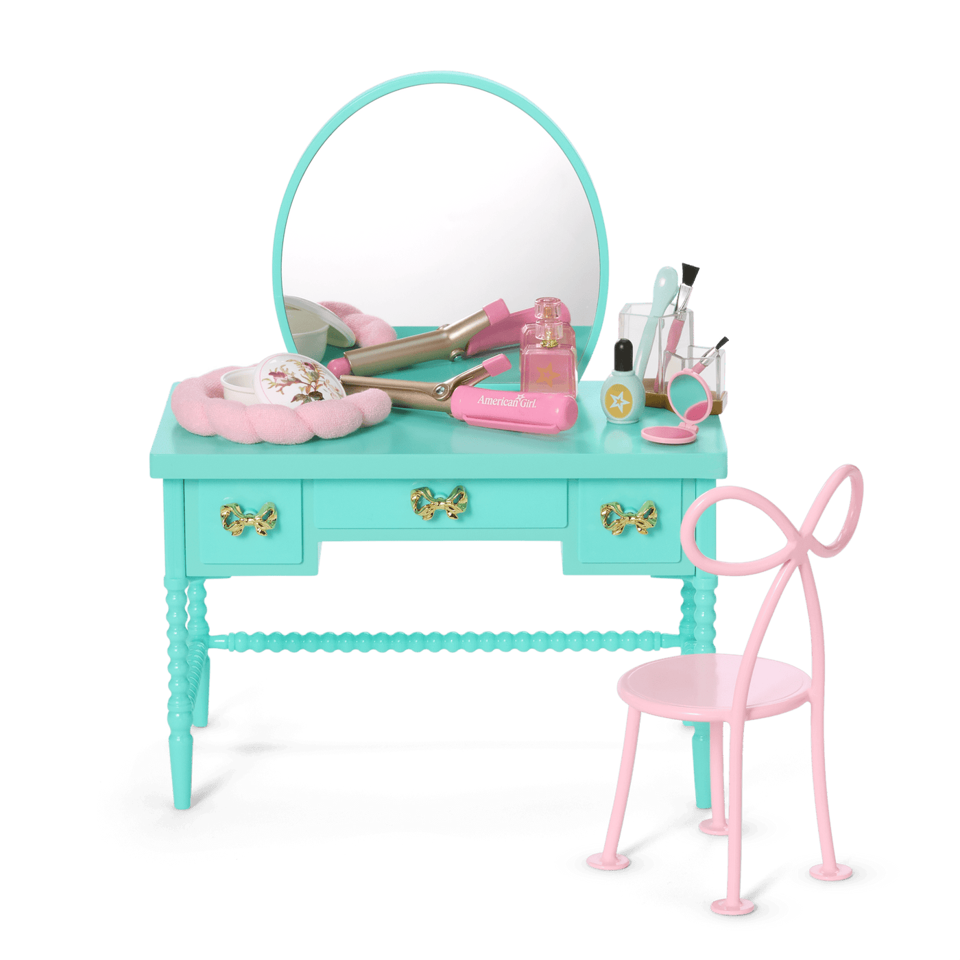 Raquel’s™ Vintage Vanity for 18-inch Dolls (Girl of the Year™ 2026) B4