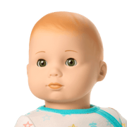 Bitty Baby® Doll #6 with red hair in Pastel Blue W3