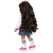 Truly Me™ 18-inch Doll #108 with curly black-brown hair O8