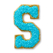 AG™ Letter S Stick-On Patch W8