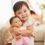 Bitty Baby® Doll #4 with black hair in Pretty Pink V6