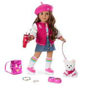 Truly Me™ 18-inch Doll #117 with wavy dark-brown hair Z9