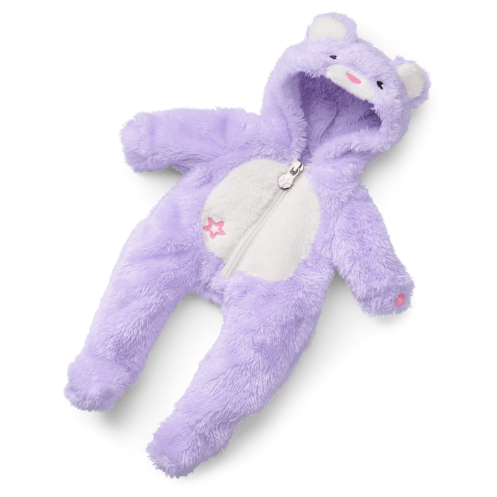 Lovable Lavender Bear One-Piece Outfit for Bitty Baby® Dolls P1