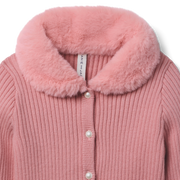 American Girl® x Janie and Jack Rosy Ribbed Cardigan for Girls Z7