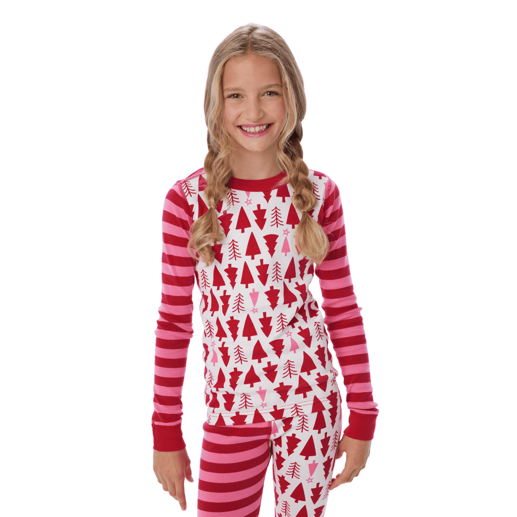 American Girl® x Hanna Andersson Holiday Treetops Pajamas for Little Girls & Girls V4