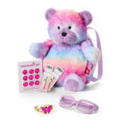 Colorful Teddy Bear Backpack & Accessory Set for 18-inch Dolls K1