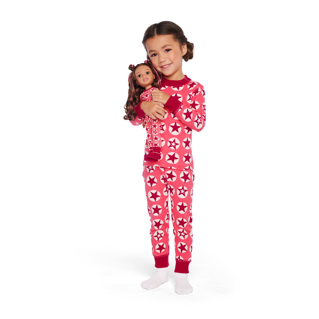 American Girl® x Hanna Andersson Berry Bright Stars Pajamas for Little Girls & Girls L4