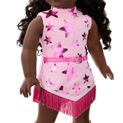 Glam Pink Cowgirl Outfit for 18-inch Dolls E6