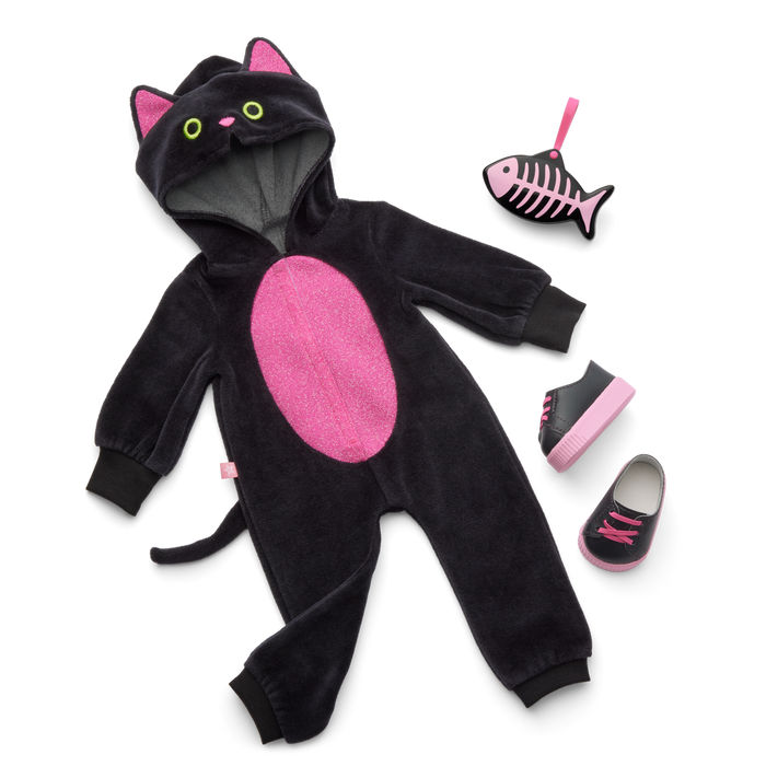 Claws & Cuddles Cat Costume for 18-inch Dolls V6