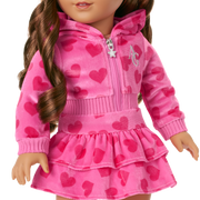 Pink Hearts Hoodie Dress for 18-inch Dolls P3