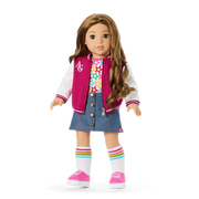 Truly Me™ 18-inch Doll #118 with curly caramel hair K5