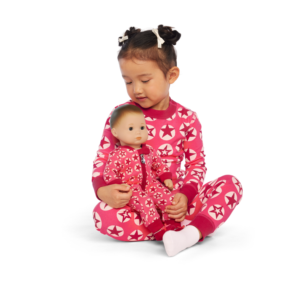 American Girl® x Hanna Andersson Berry Bright Stars Pajamas for Bitty Baby® Dolls C7