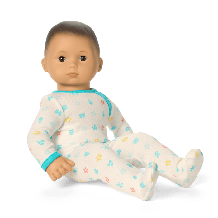 Bitty Baby® Doll #4 with black hair in Pastel Blue J2