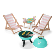 Raquel's™ Beach Chairs & Barbecue Set for 18-inch Dolls (Girl of the Year™ 2026) W6
