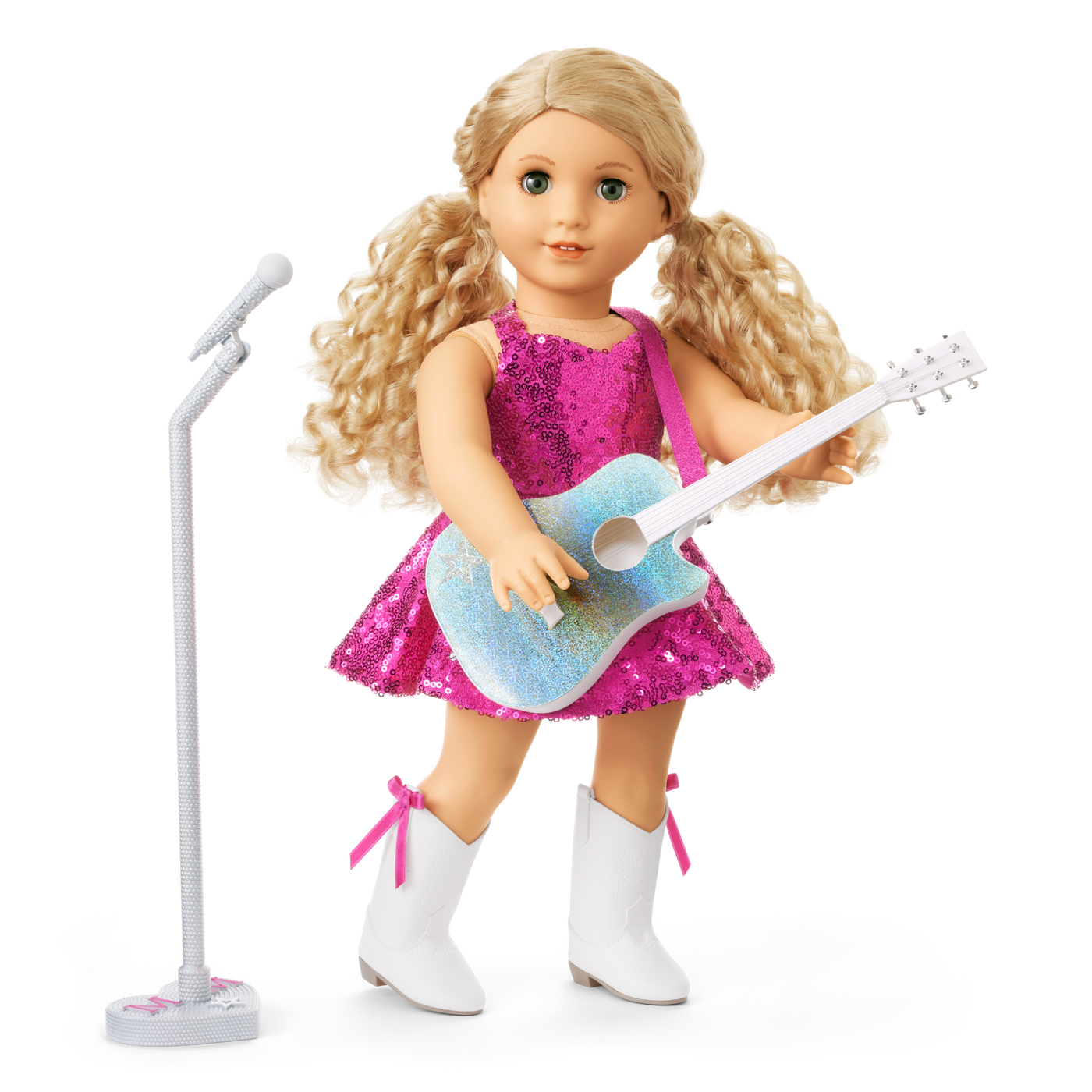 American Girl® x Megan Moroney Stage Outfit, Guitar & Mic Stand for 18-inch Dolls D5