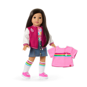 Truly Me™ 18-inch Doll #124 with straight black-brown hair Y6