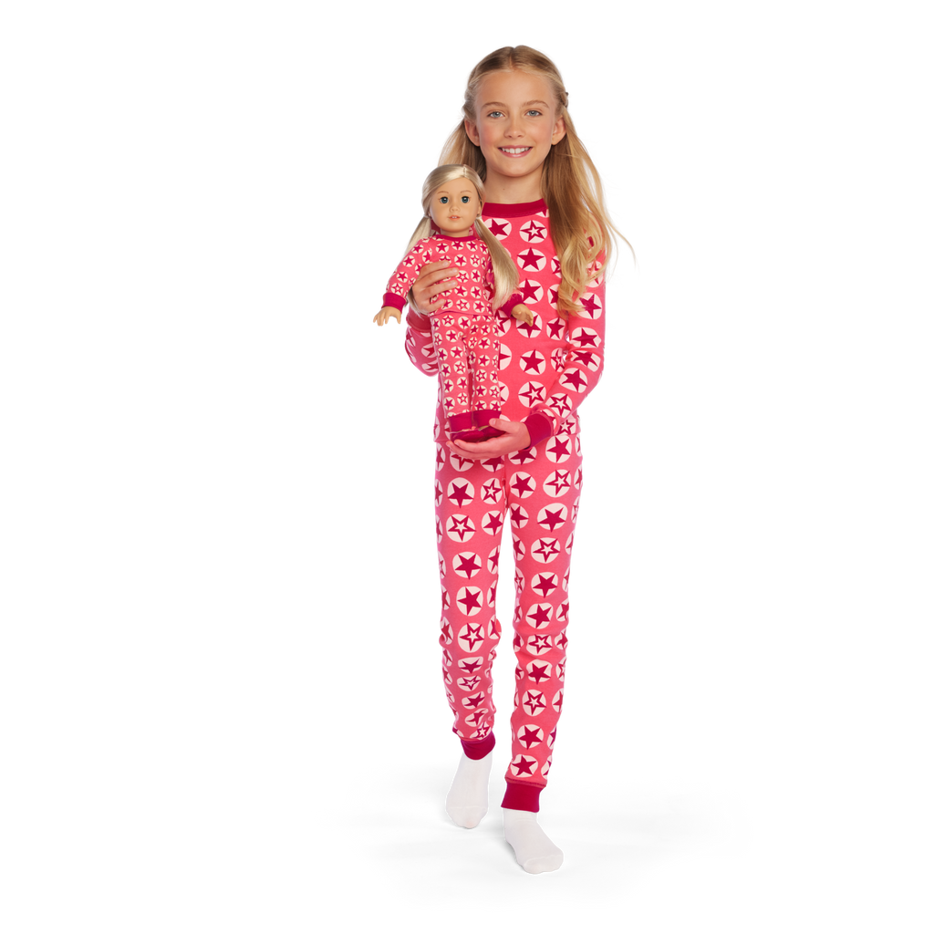 American Girl® x Hanna Andersson Berry Bright Stars Pajamas for Little Girls & Girls L4