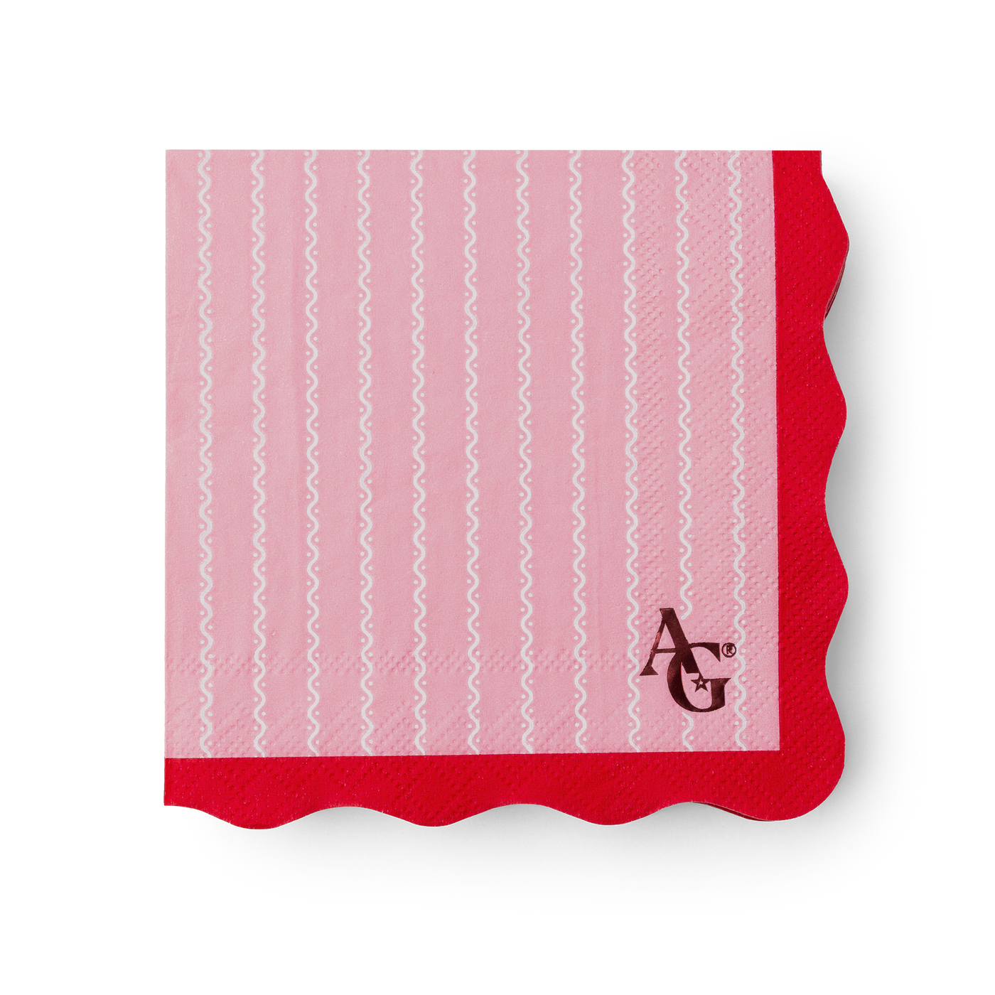 American Girl™ x Bonjour Fête Pink Pinstripe Small Napkins (Set of 20) O4