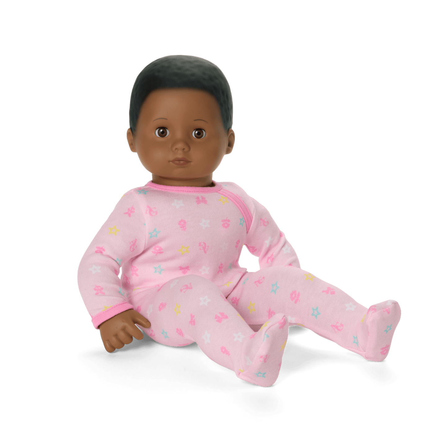 Bitty Baby® Doll #1 with black hair in Pastel Pink C6