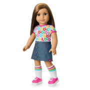 Truly Me™ 18-inch Doll #107 with straight brown hair F0