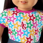 Truly Me™ 18-inch Doll #130 with straight black-brown hair F4