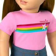 Truly Me™ 18-inch Doll #107 with straight brown hair F0