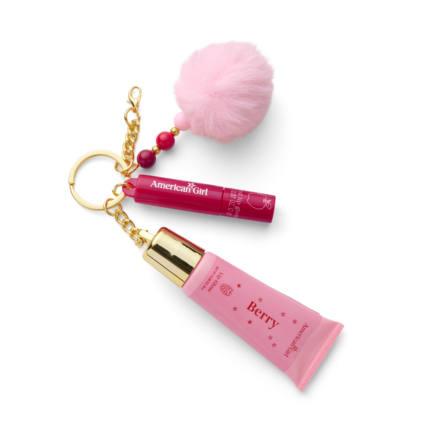 American Girl™ Lip Gloss Keychain Set for Girls B6