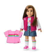 Truly Me™ 18-inch Doll #107 with straight brown hair F0