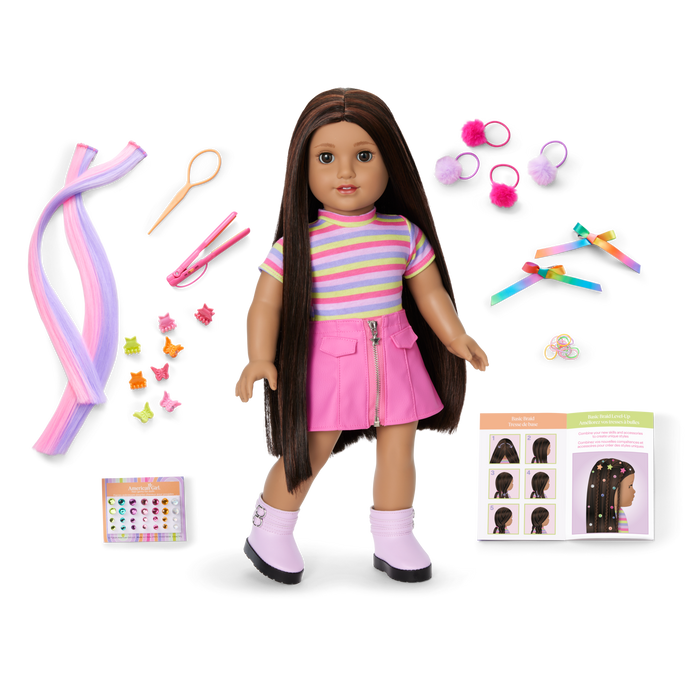 Long Hair Looks™ by Truly Me™ 18-inch Doll #134 & hair accessories N0