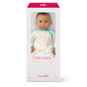 Bitty Baby® Doll #5 with dark-brown hair in Pastel Blue C2
