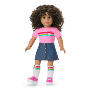 Truly Me™ 18-inch Doll #132 with curly dark-brown hair A2