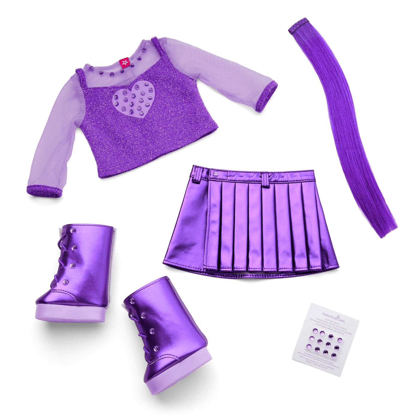 February Amethyst Bliss Outfit for 18-inch Dolls D9