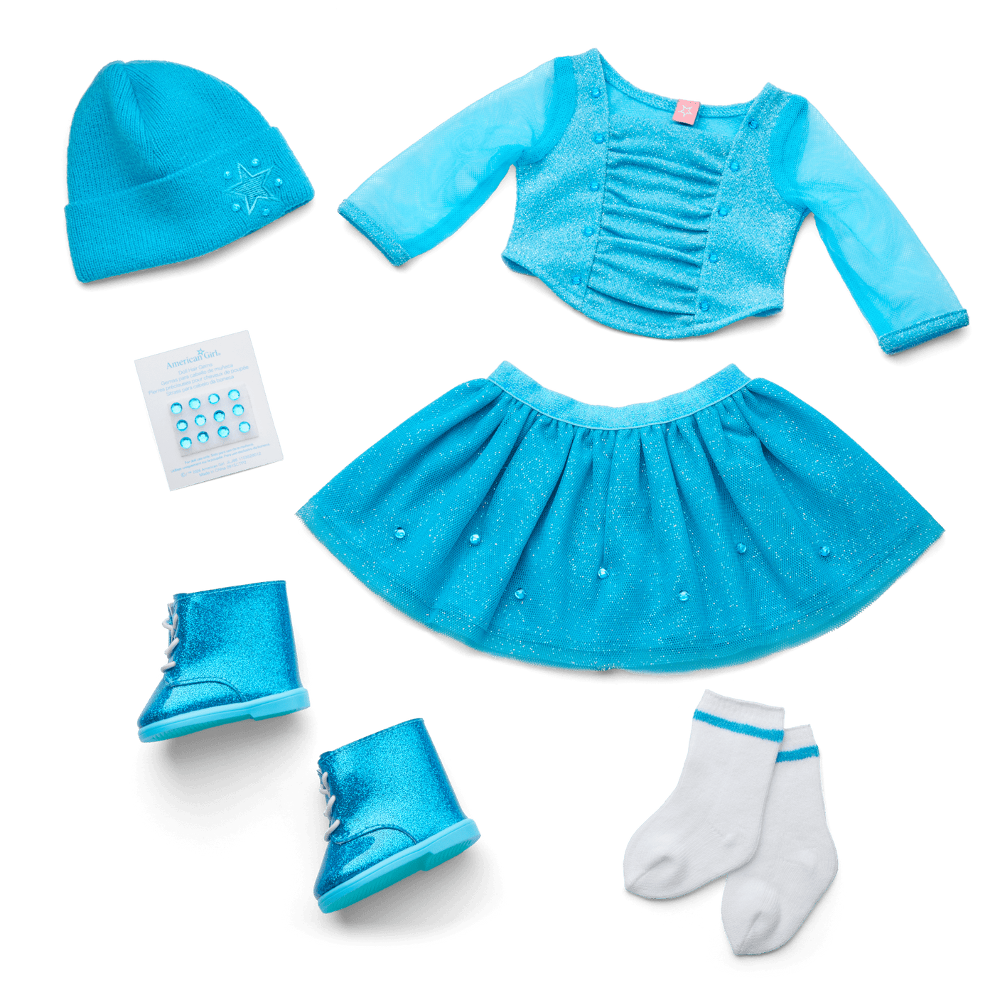 December Blue Brilliance Topaz Outfit for 18-inch Dolls I6