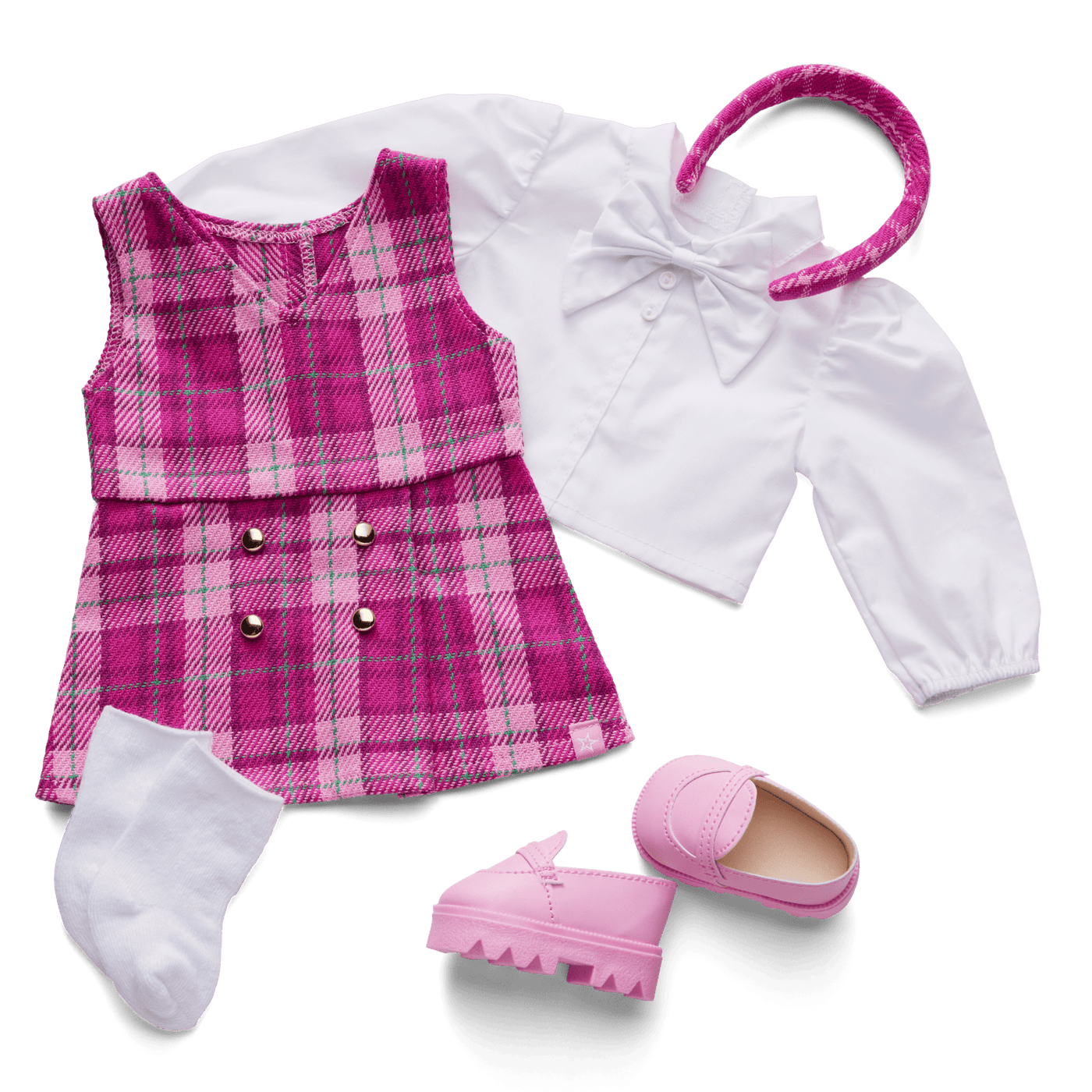 Pink & Preppy Outfit for 18-inch Dolls B0