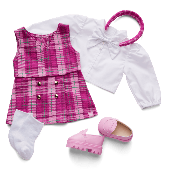 Pink & Preppy Outfit for 18-inch Dolls B0