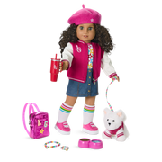 Truly Me™ 18-inch Doll #132 with curly dark-brown hair O5