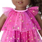 Pink Party-Ready Dress for 18-inch Dolls F0